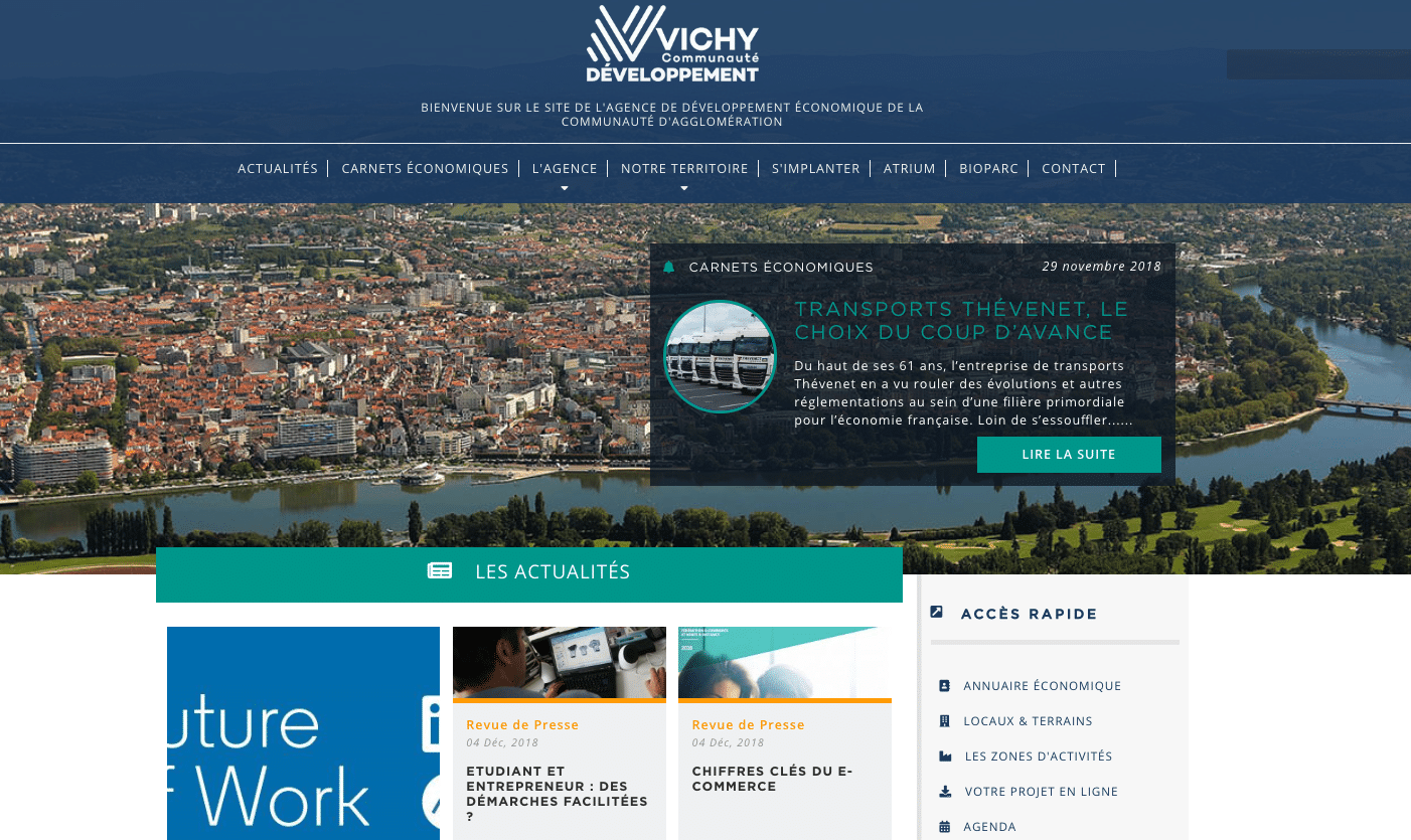 Vichy-economie.com : Un véritable outil de promotion et de prospection économique
